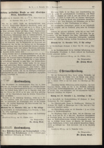 Amtsblatt der landesfürstlichen Hauptstadt Graz 19111110 Seite: 7