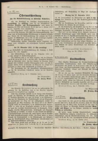 Amtsblatt der landesfürstlichen Hauptstadt Graz 19111110 Seite: 8