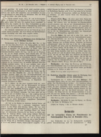 Amtsblatt der landesfürstlichen Hauptstadt Graz 19111120 Seite: 19