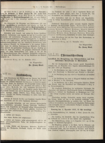 Amtsblatt der landesfürstlichen Hauptstadt Graz 19111120 Seite: 21