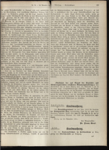 Amtsblatt der landesfürstlichen Hauptstadt Graz 19111130 Seite: 19