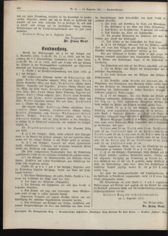 Amtsblatt der landesfürstlichen Hauptstadt Graz 19111210 Seite: 20