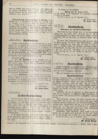 Amtsblatt der landesfürstlichen Hauptstadt Graz 19111220 Seite: 18