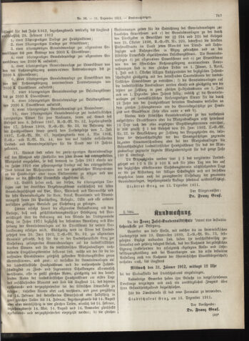 Amtsblatt der landesfürstlichen Hauptstadt Graz 19111231 Seite: 27