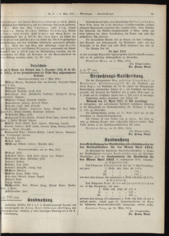 Amtsblatt der landesfürstlichen Hauptstadt Graz 19120331 Seite: 23