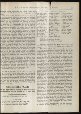 Amtsblatt der landesfürstlichen Hauptstadt Graz 19120410 Seite: 13