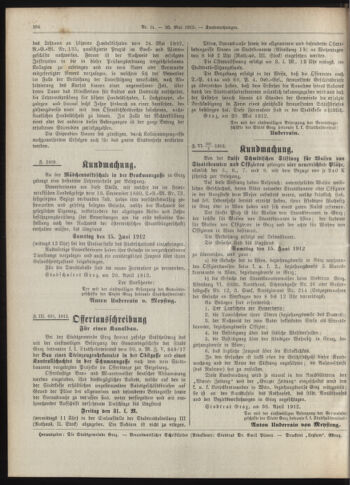 Amtsblatt der landesfürstlichen Hauptstadt Graz 19120520 Seite: 12