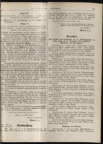 Amtsblatt der landesfürstlichen Hauptstadt Graz 19120620 Seite: 7