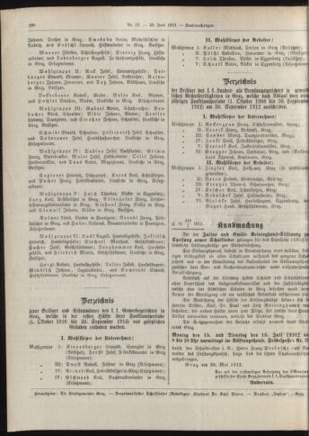 Amtsblatt der landesfürstlichen Hauptstadt Graz 19120620 Seite: 8