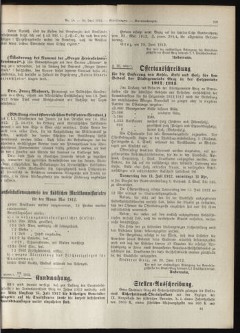 Amtsblatt der landesfürstlichen Hauptstadt Graz 19120630 Seite: 9