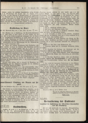 Amtsblatt der landesfürstlichen Hauptstadt Graz 19120930 Seite: 5