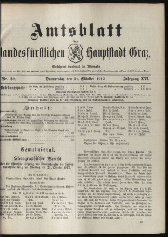 Amtsblatt der landesfürstlichen Hauptstadt Graz