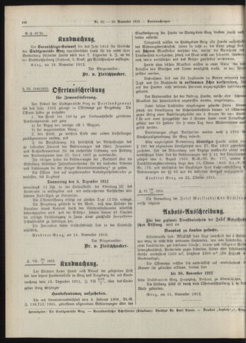 Amtsblatt der landesfürstlichen Hauptstadt Graz 19121120 Seite: 20