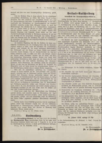 Amtsblatt der landesfürstlichen Hauptstadt Graz 19121130 Seite: 12