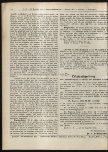 Amtsblatt der landesfürstlichen Hauptstadt Graz 19121220 Seite: 20