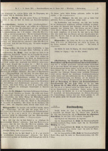 Amtsblatt der landesfürstlichen Hauptstadt Graz 19130131 Seite: 15