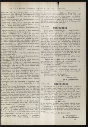 Amtsblatt der landesfürstlichen Hauptstadt Graz 19130310 Seite: 33