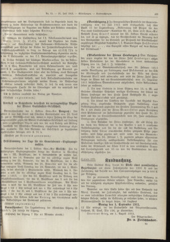 Amtsblatt der landesfürstlichen Hauptstadt Graz 19130731 Seite: 17