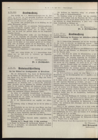 Amtsblatt der landesfürstlichen Hauptstadt Graz 19130731 Seite: 18