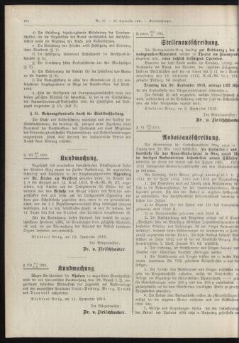 Amtsblatt der landesfürstlichen Hauptstadt Graz 19130920 Seite: 4