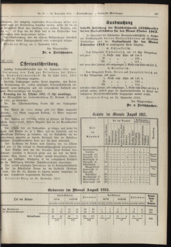 Amtsblatt der landesfürstlichen Hauptstadt Graz 19130930 Seite: 23