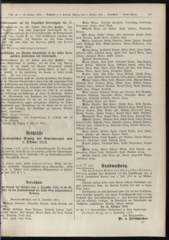 Amtsblatt der landesfürstlichen Hauptstadt Graz 19131010 Seite: 19