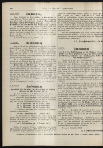 Amtsblatt der landesfürstlichen Hauptstadt Graz 19131010 Seite: 20