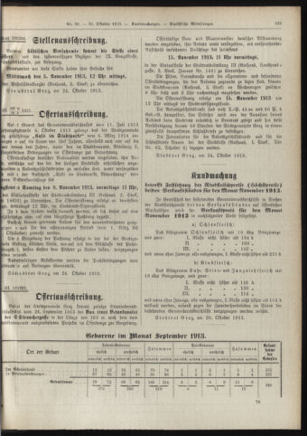 Amtsblatt der landesfürstlichen Hauptstadt Graz 19131031 Seite: 17