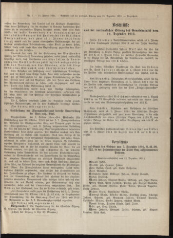 Amtsblatt der landesfürstlichen Hauptstadt Graz 19140115 Seite: 7