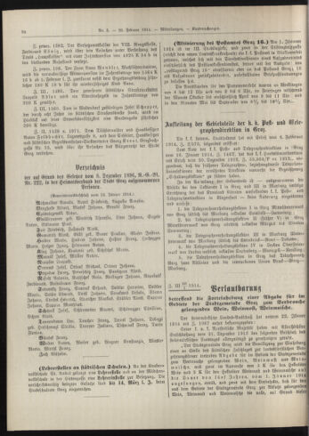 Amtsblatt der landesfürstlichen Hauptstadt Graz 19140220 Seite: 16