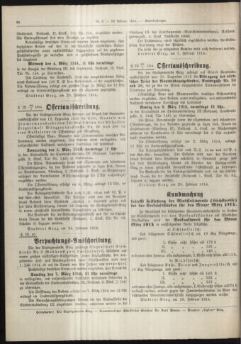 Amtsblatt der landesfürstlichen Hauptstadt Graz 19140220 Seite: 18