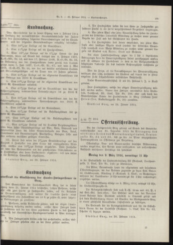 Amtsblatt der landesfürstlichen Hauptstadt Graz 19140228 Seite: 9