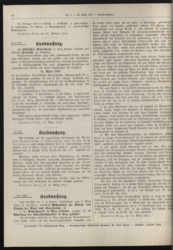 Amtsblatt der landesfürstlichen Hauptstadt Graz 19140320 Seite: 20