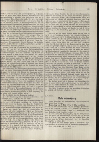 Amtsblatt der landesfürstlichen Hauptstadt Graz 19140430 Seite: 15