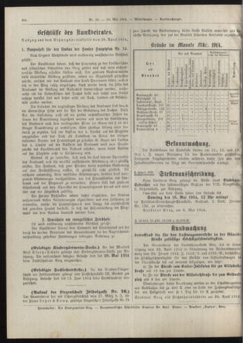 Amtsblatt der landesfürstlichen Hauptstadt Graz 19140510 Seite: 16