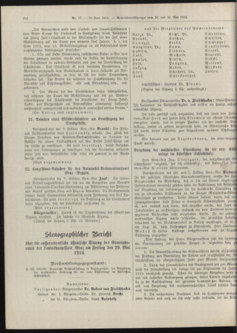 Amtsblatt der landesfürstlichen Hauptstadt Graz 19140620 Seite: 12