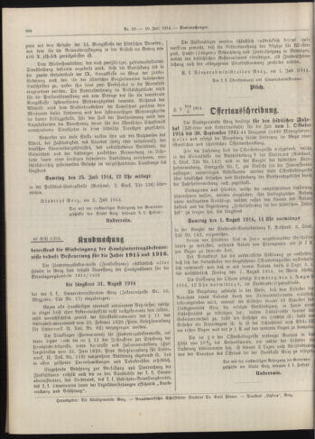 Amtsblatt der landesfürstlichen Hauptstadt Graz 19140710 Seite: 18