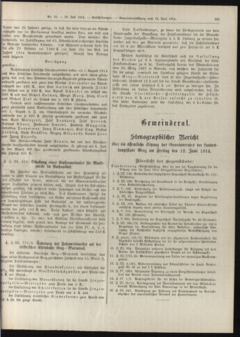 Amtsblatt der landesfürstlichen Hauptstadt Graz 19140710 Seite: 5