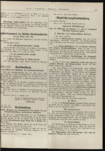 Amtsblatt der landesfürstlichen Hauptstadt Graz 19140810 Seite: 5