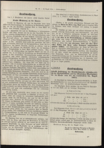 Amtsblatt der landesfürstlichen Hauptstadt Graz 19140820 Seite: 3