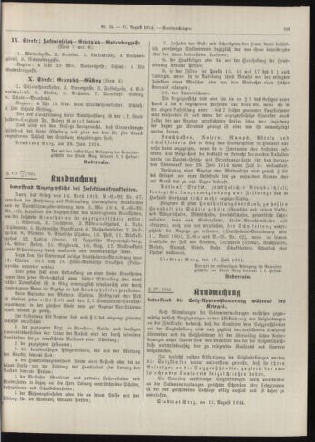 Amtsblatt der landesfürstlichen Hauptstadt Graz 19140831 Seite: 5