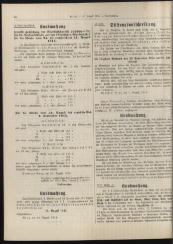 Amtsblatt der landesfürstlichen Hauptstadt Graz 19140831 Seite: 6