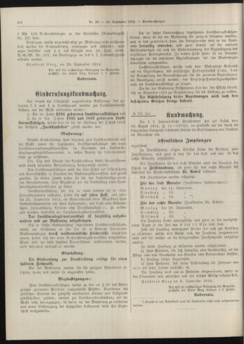 Amtsblatt der landesfürstlichen Hauptstadt Graz 19140920 Seite: 6