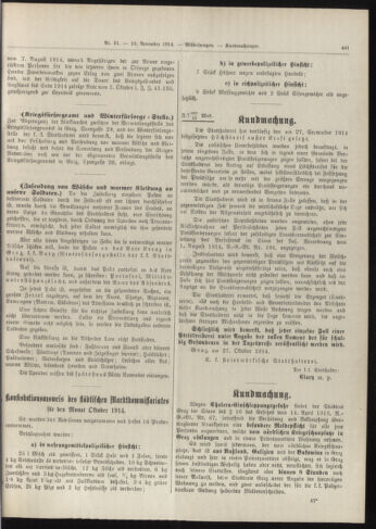 Amtsblatt der landesfürstlichen Hauptstadt Graz 19141110 Seite: 3