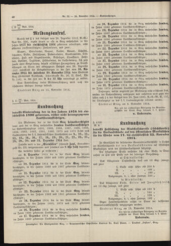 Amtsblatt der landesfürstlichen Hauptstadt Graz 19141120 Seite: 4