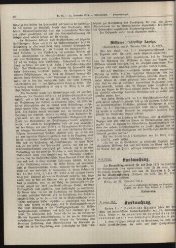 Amtsblatt der landesfürstlichen Hauptstadt Graz 19141130 Seite: 4