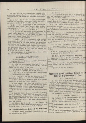 Amtsblatt der landesfürstlichen Hauptstadt Graz 19141210 Seite: 4