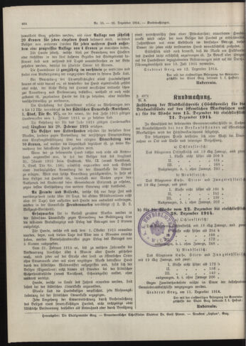 Amtsblatt der landesfürstlichen Hauptstadt Graz 19141220 Seite: 4