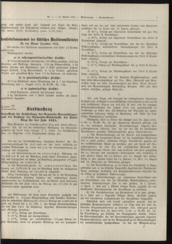 Amtsblatt der landesfürstlichen Hauptstadt Graz 19150110 Seite: 3