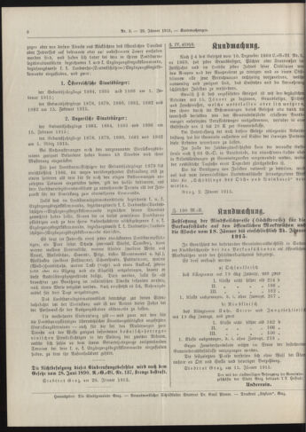 Amtsblatt der landesfürstlichen Hauptstadt Graz 19150120 Seite: 4